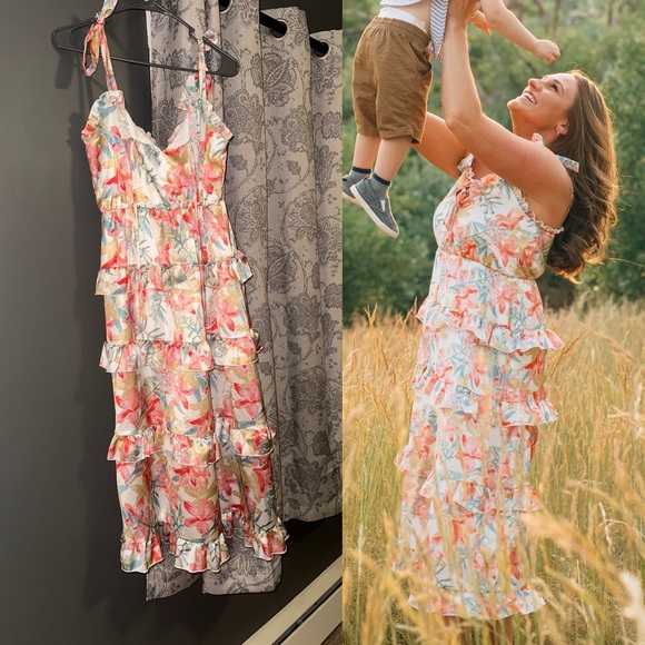 COPY - Pink Lilly Midi Dress - Picture 2 of 7